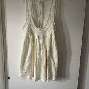 Free People Elegant White Sleeveless Top